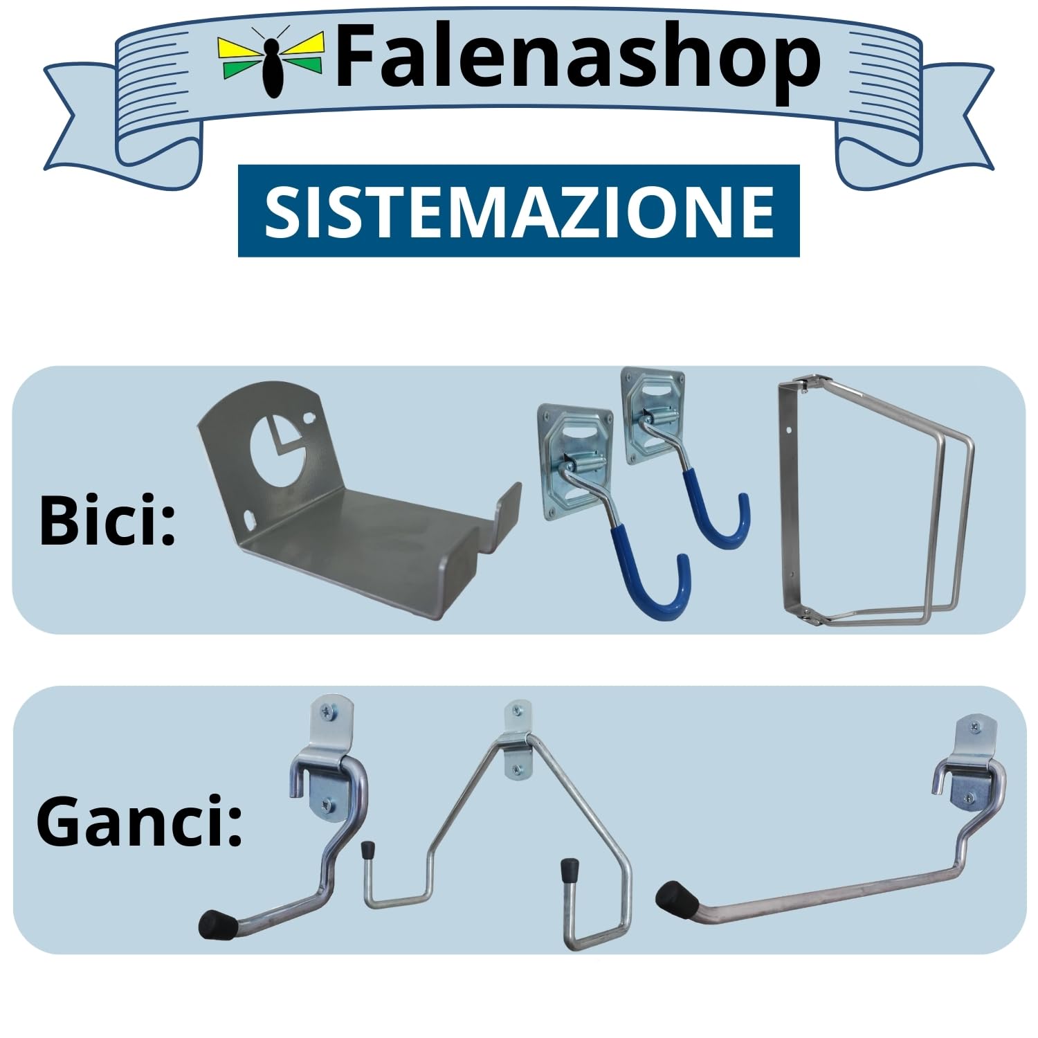 Parpyon® Porta biciclette da muro 2 gancio bici muro, porta bici, porta attrezzi da parete, porta biciclette da terra portabici da tetto vari modelli (Parete Lungo)