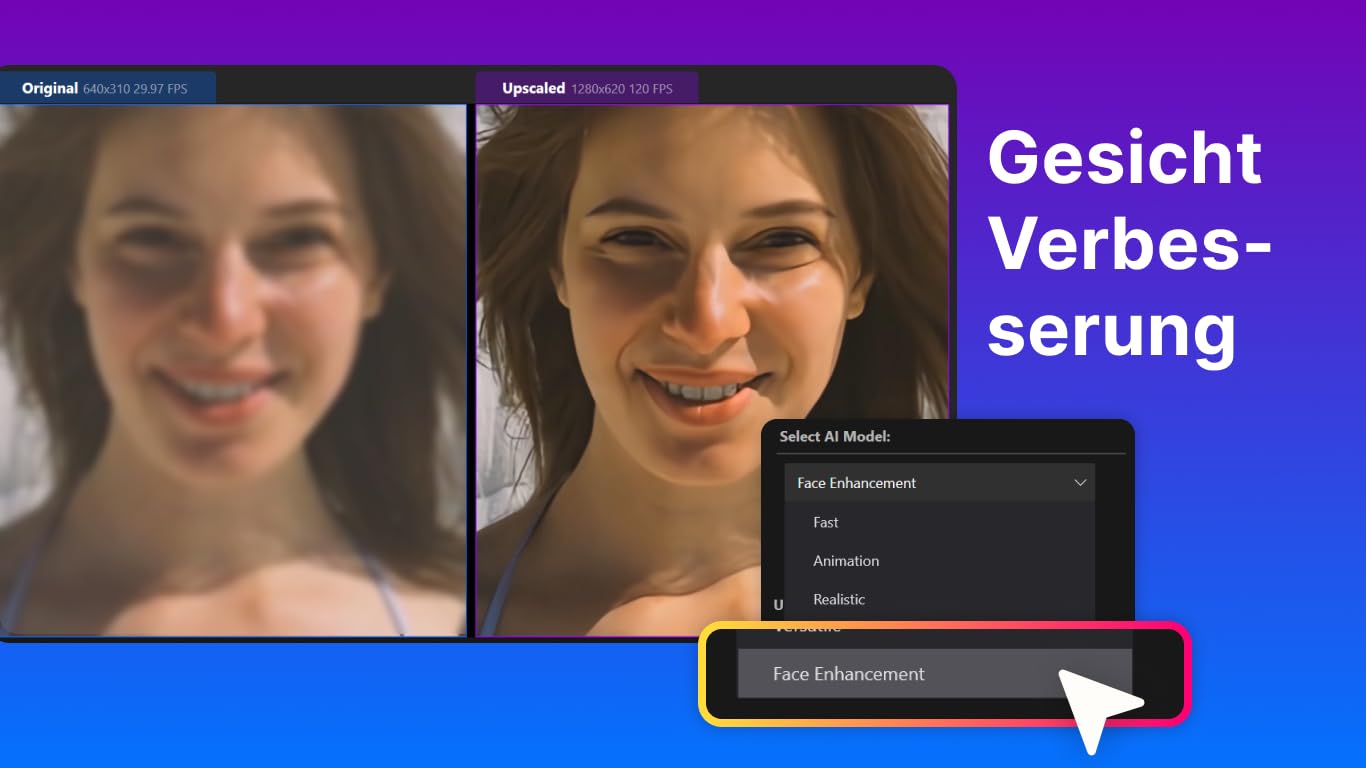 Nero AI Video Upscaler Pro Unlimited | Videoqualität verbessern | KI Video Enhancer | Super Resolution 4K | Rauschunterdrückung & Anti-Blur | neue KI-Modelle | Frame-Interpolation | 1 PC | Win 11/10
