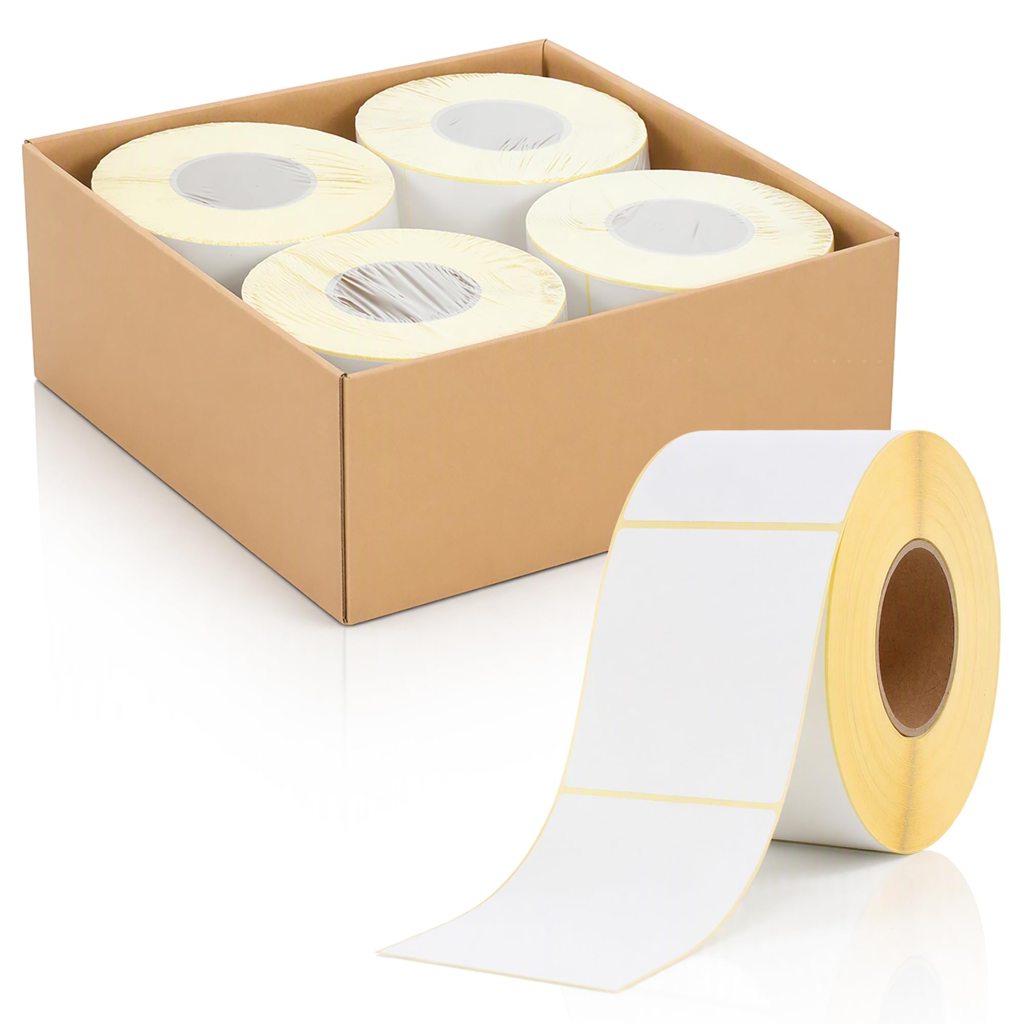 Labelident Versandetiketten 105 x 148 mm - 4.000 Etiketten, 4 Rollen à 1.000 Thermoetiketten | Selbstklebende Thermodirekt-Labels für DHL, DPD, FedEx, GLS, Hermes, UPS