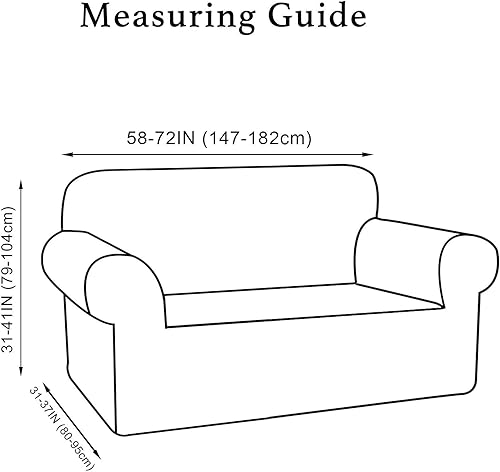 Miniatura 7 de Turquoize Paquete de funda de terciopelo para sofá con sofá biplaza de alta elastano, fundas de salón, fundas de sofá y equipaje