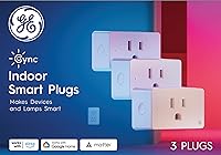 Vista 7 de Cync Indoor Smart Plug, WiFi Outlet Socket, Voice Control Outlet, Matter Compatible, Compatible with Alexa and Google Home (3 Pack)