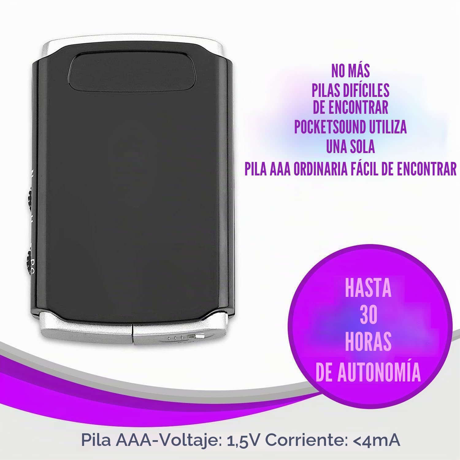 Dispositivo de mejora de voz con Duo Mic/Ear Plus Micrófono adicional y juego de auriculares, dispositivo personal de MEDca