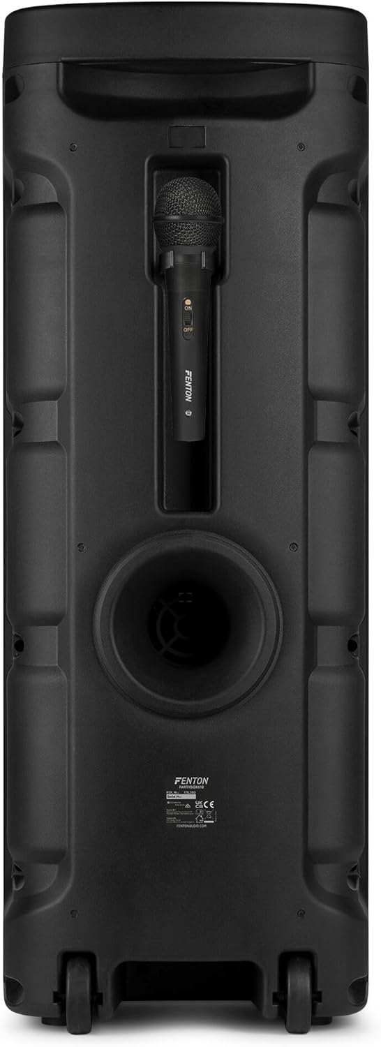 പിൻഭാഗം view മൈക്രോഫോൺ ഹോൾഡറുള്ള ഫെന്റൺ ട്രാക്ക്610 സ്പീക്കറിന്റെ