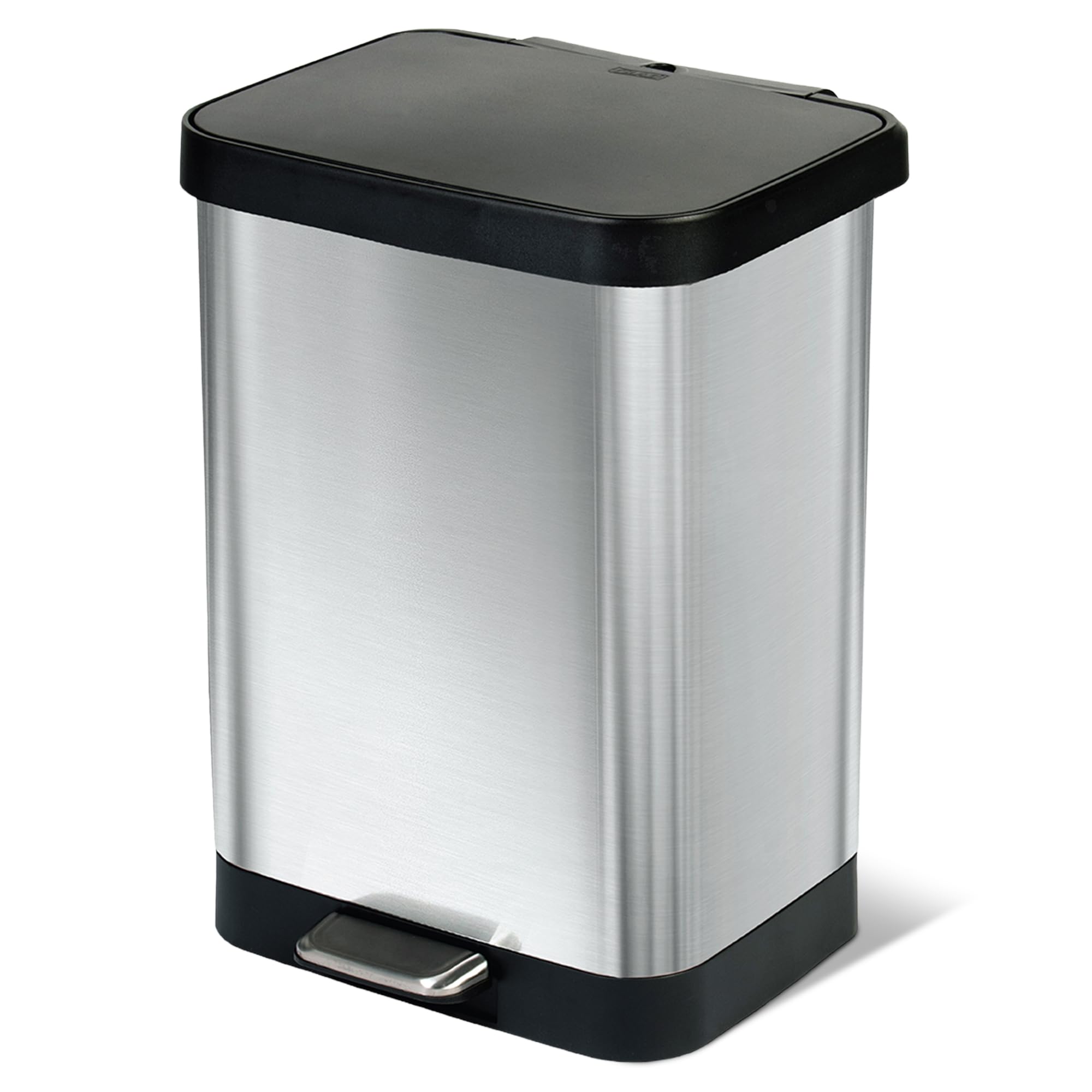 Amazon.com: Glad 13-Gallon Stainless Steel Step Trash Can with