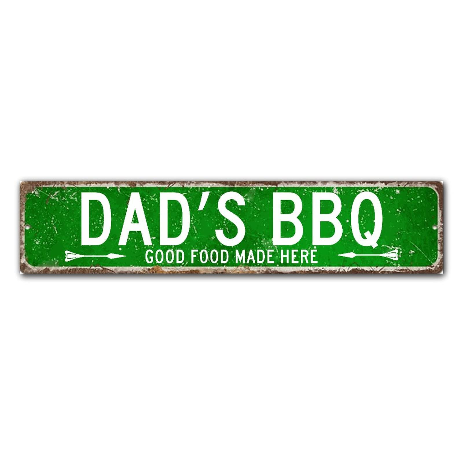 Panneau en bois rustique Dad's BBQ pour habiller un mur vide de garage