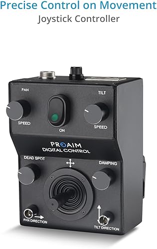 Miniatura 7 de Proaim Cabeza de inclinación profesional motorizada Jr Pan con control de palanca de mando de 12 V para cámaras de vídeo DSLR videocámaras de hasta