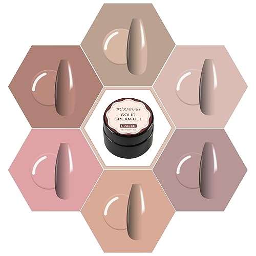 Miniatura 2 de BURIBURI Macetas de esmalte de gel sólido para uñas, esmalte de gel UV para el hogar, manicura y salón de uñas (n. 6)