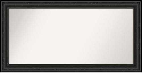 Amanti Art Espejo personalizado, espejo de baño negro naufragio, espejo de pared o espejo de tocador de baño sobre fregadero (25.5 x 49.5 pulgadas),