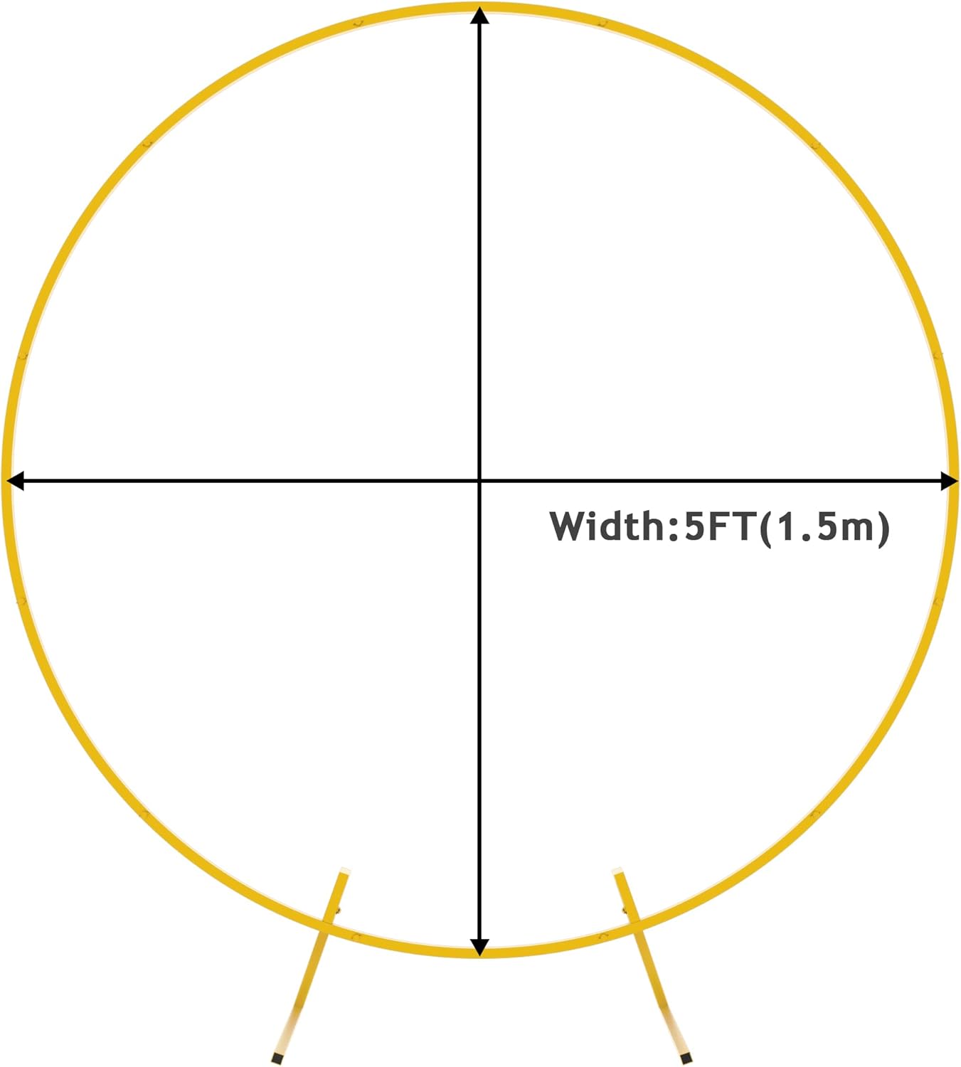 fomcet 5ft wedding arch gold metal round backdrop stand circle balloon arch frame wedding arches for ceremony birthday party baby shower anniversary graduation decoration 5ft gold