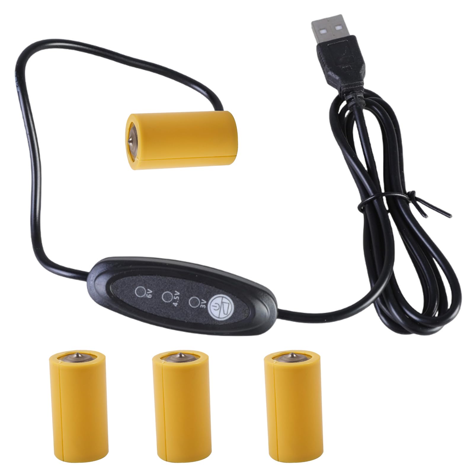 Luofeng Black Battery Eliminator For Toy, Controllers, Gas Water Heaters, Torches,Usb To 3V 4.5V 6V Lr14 C Dummy Battery Eliminate Cable For 2-4Pcs Lr14 C Battery