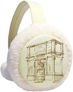 Arch of Constantine Roma Constantine Winter Ear Warmer Cable Knit Furry Fleece Earmuff Outdoor