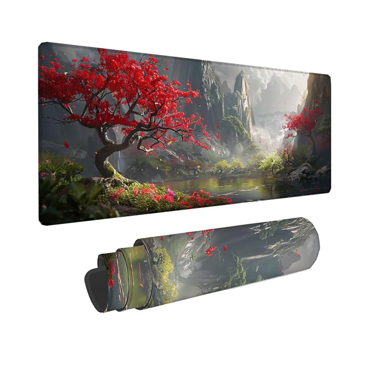 Tappetino per Mouse Gaming XXL 1200x600x3mm – Ufficio Mousepad Grande Migliora la Velocità e la Precisione Tenuta Stabile Sottomano per Ufficio e Casa Accessori Scrivania Paesaggio Montagna LMDT4160