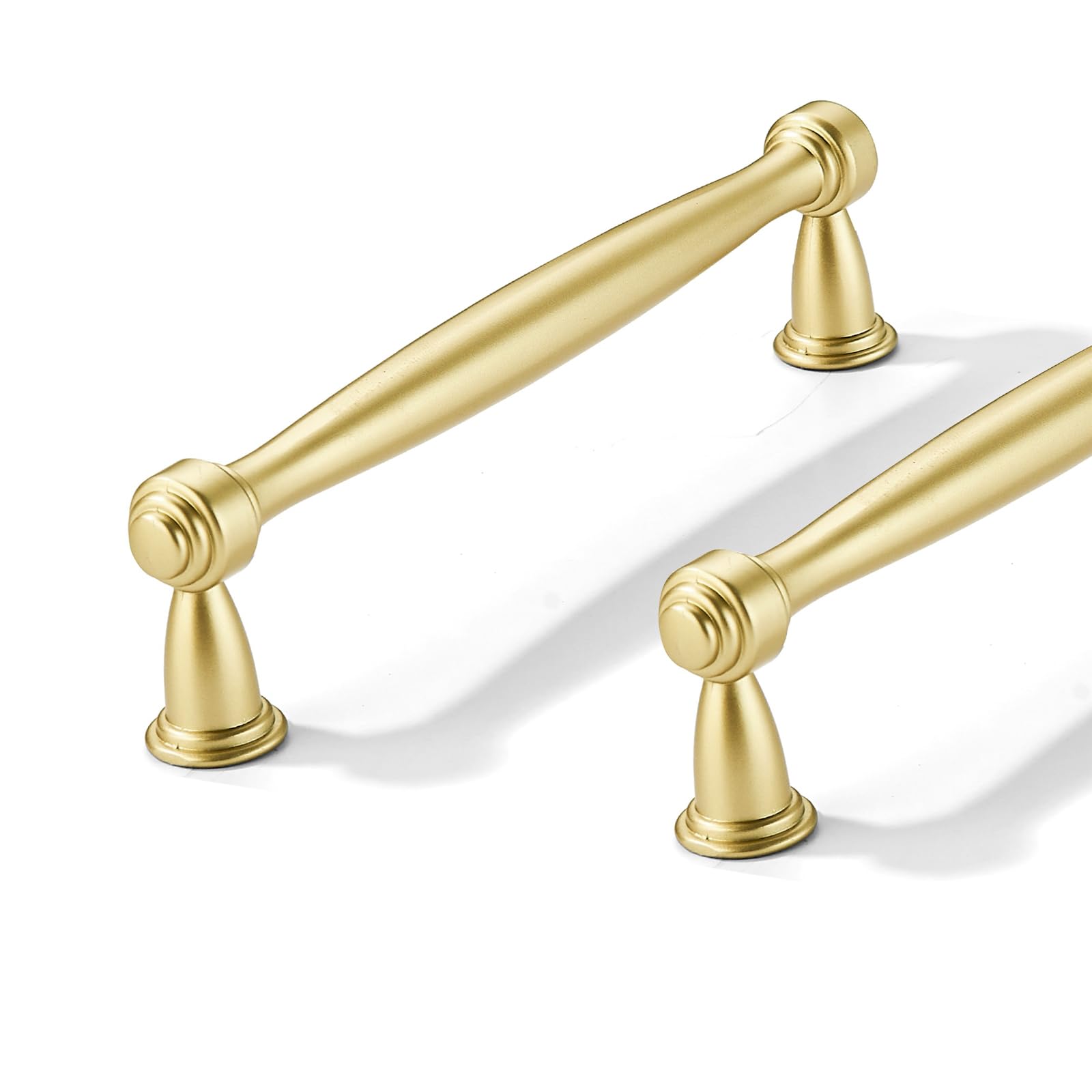 CABDM 10 Pack 3-1/2inch(89mm) Center to Center Antique Gold Cabinet Pulls Handles for Cabinets Cupboard Solid Heavy Duty Drawer Handles Dressers Kitchens bedrooms — image 1