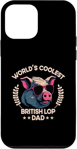 iPhone 12 mini World's Coolest Pig Dad Papa - Women Farmer British Lop Case