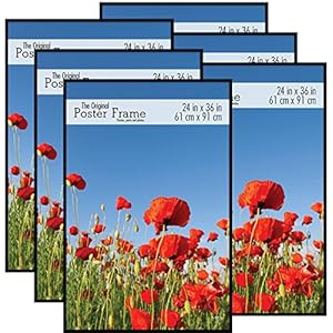 MCS Original Poster Frame, 24 x 36 Inch, Black, 6 Pack