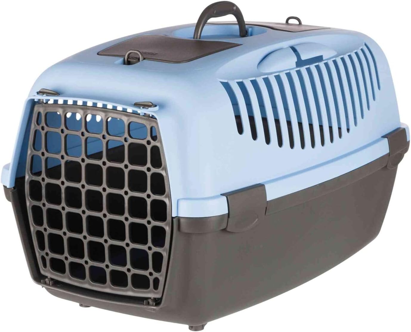 Trixie T39832 Transporter, 40 × 38 × 61 cm, Ciemnoszary/Pastelowy Niebieski