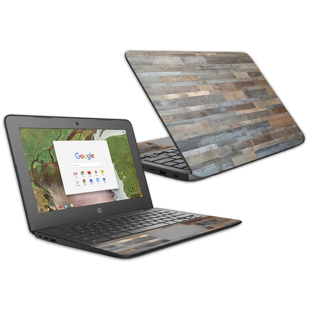 MightySkins Vinyl Skin Decal For HP Chromebook 11 (2018) 11.6 Inch - Reclaimed Wood Design, Protective Matte Finish, Made In USA