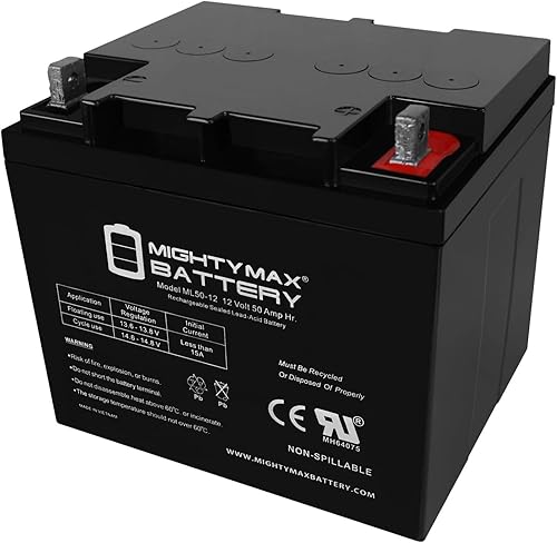 Mighty Max Battery Batería de repuesto SLA de 12V 50AH para UB12500 45979 45977