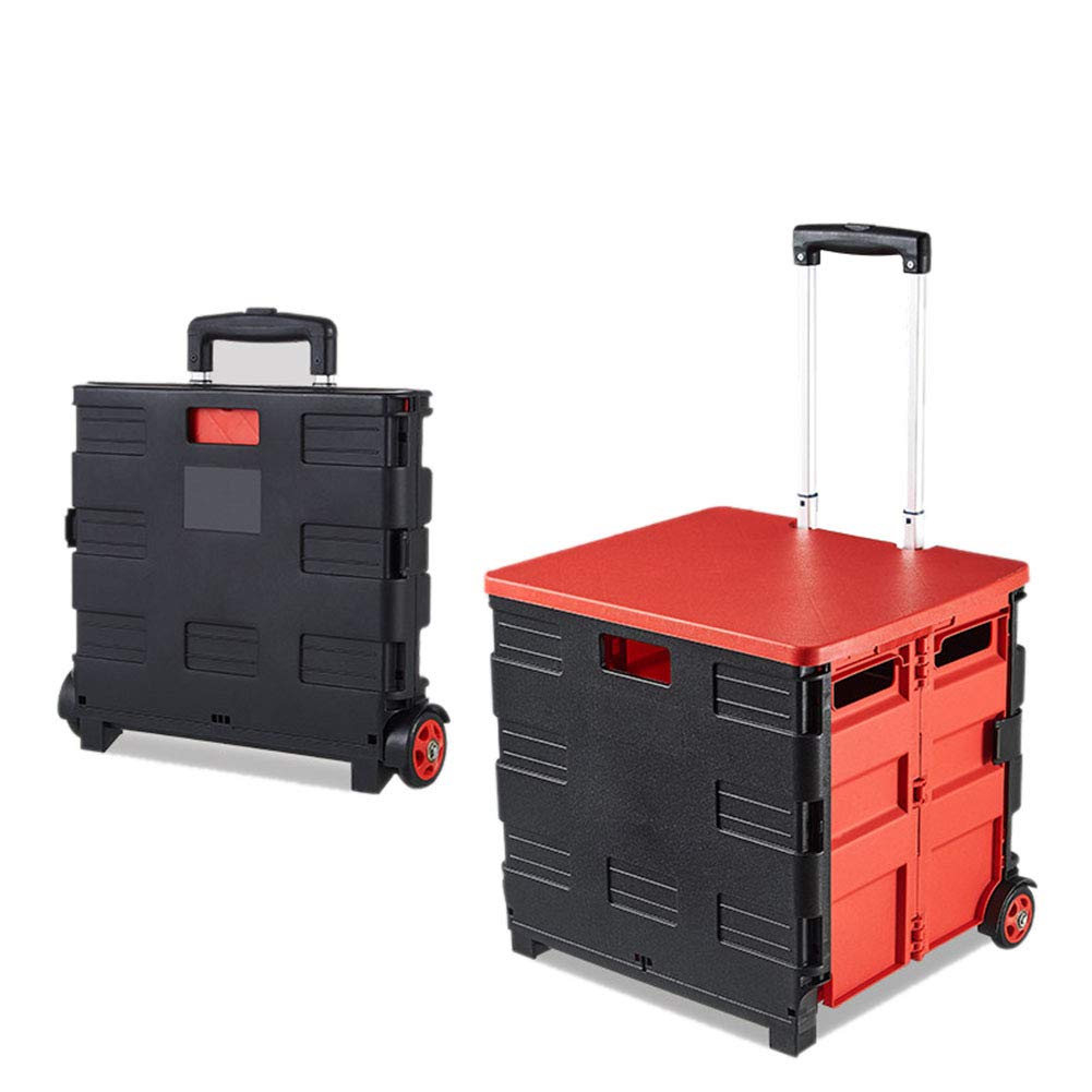 Buy ALXDR Foldable Utility Carts with Wheels Plastic Rolling Crate