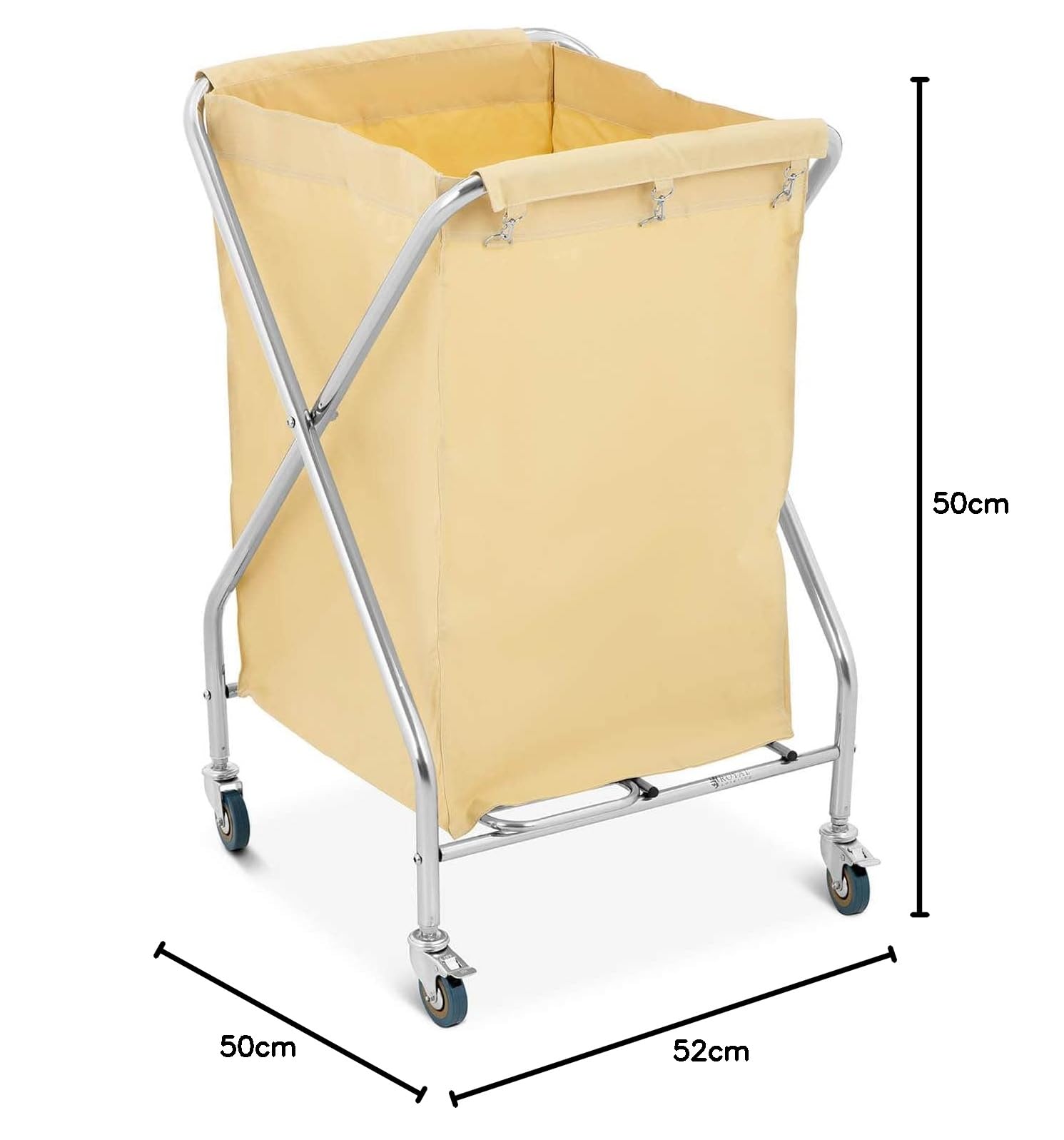 Royal Catering - RCWW 3 - Carro para ropa - 200 L - 4 Ruedas / 2 Frenos - Bolsa: 52 x 50 x 76 cm