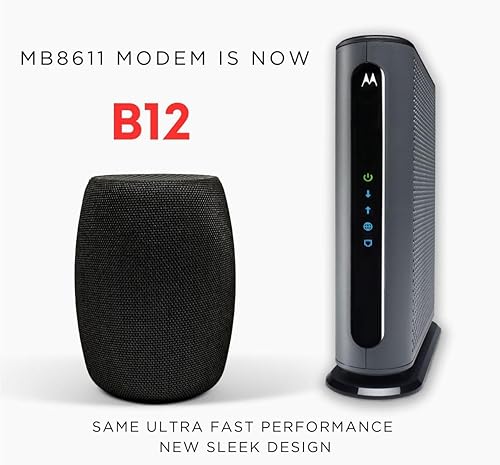 Miniatura 3 de Motorola B12 - Módem de cable compacto avanzado  Se empareja con cualquier router WiFi  Compatible con Comcast Xfinity, Cox, Spectrum  Máximo de