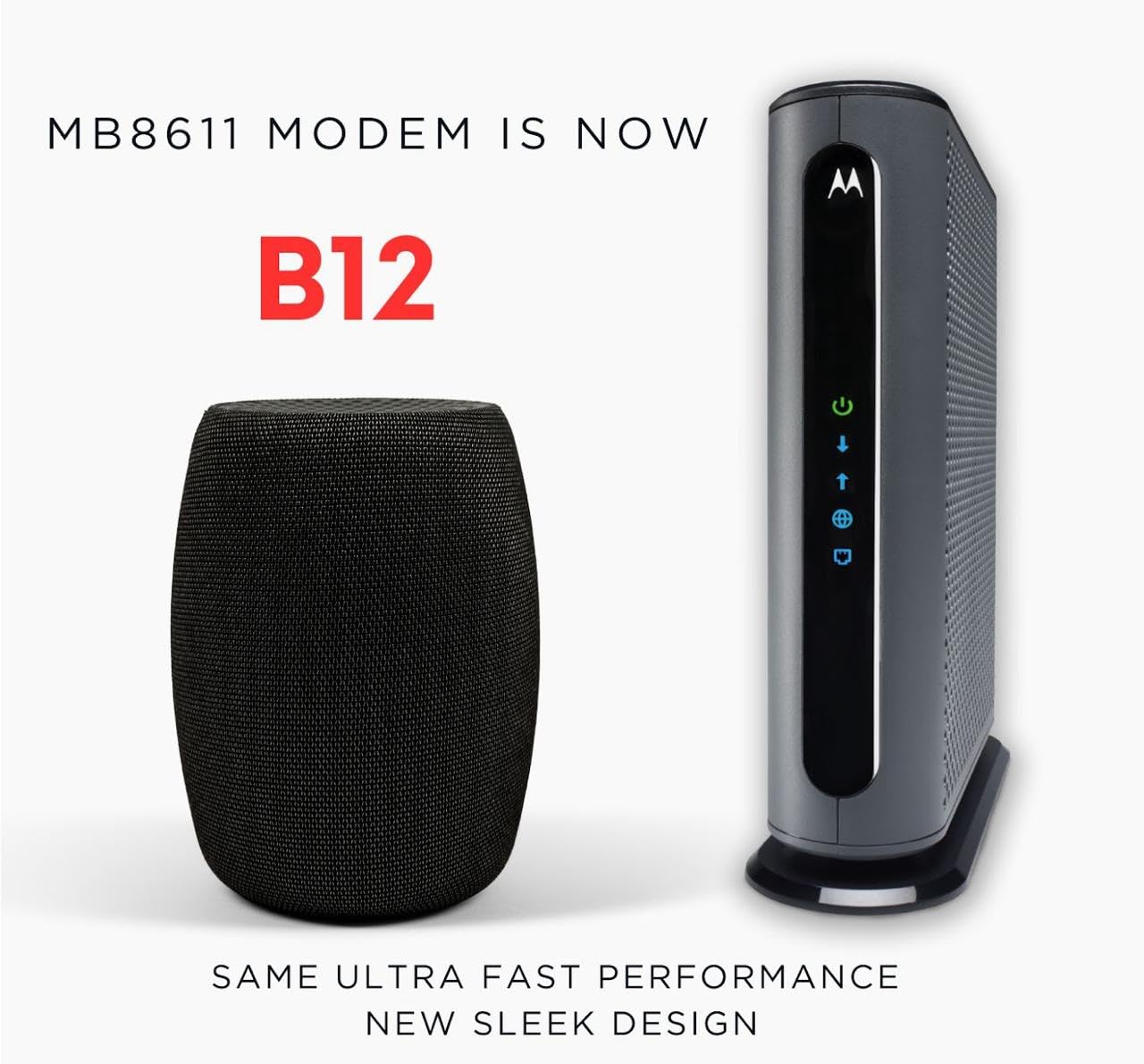 Motorola B12 - Modem câble Compact avancé | Se connecte Facilement avec n'importe Quel routeur WiFi | Compatible avec Comcast Xfinity, Cox, Spectrum | 2500 Mbps Max | DOCSIS 3.1 | Port de 2,5 Gbps