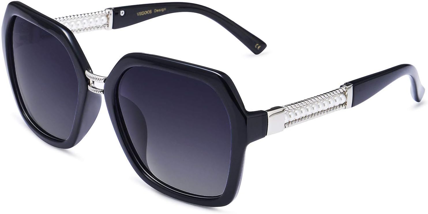 Ladies Designer Sunglasses Polarized 100% UV Protection Fashion Retro Oversized Shades for Women Small Faces