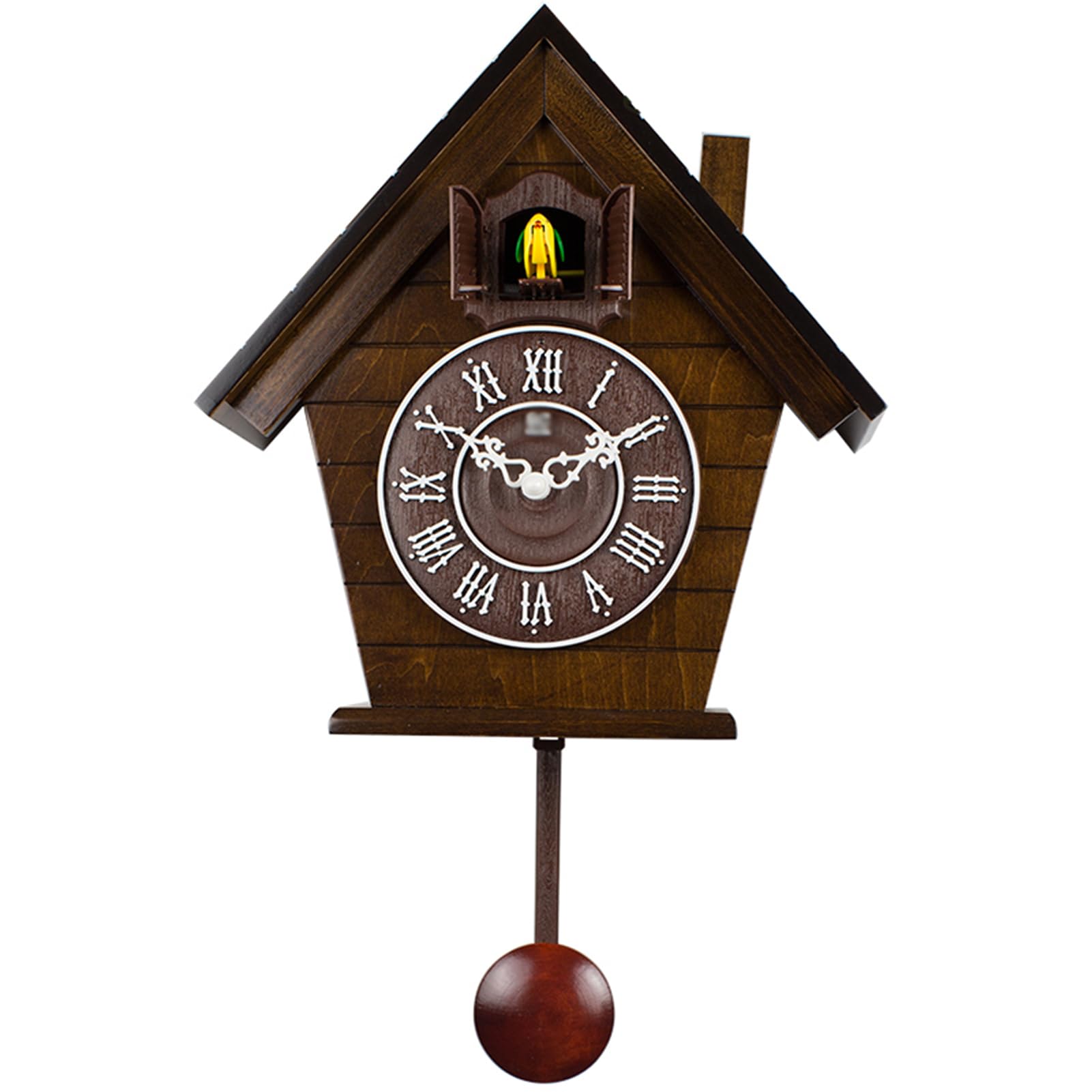 MYUYEE Cuckoo Clock with Cuckoo Bird, for Living Room, Home ation Pendulum Clock,D (G)