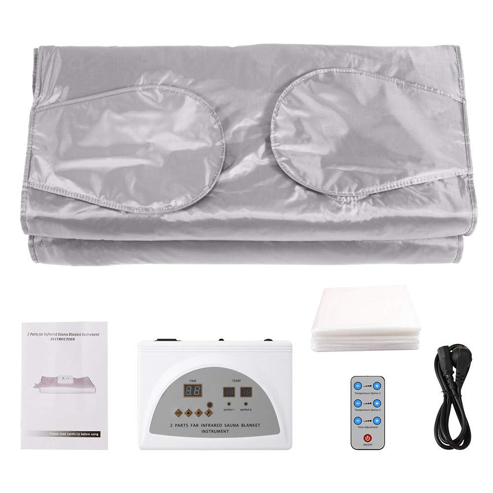 TT GO Sauna Blanket Digital Thermal Sauna Blanket Body Shaper, Used for Weight Loss And Fitness Free 50Pcs Bath Bag,Silver