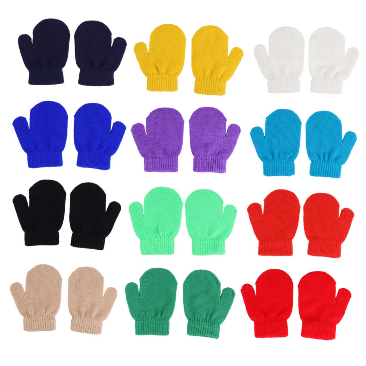 Toyvian Guantes De Punto Para Chicos De Punto Mitón Bebés Mitones Negro Empezar A Andar Pequeño Guantes Para Guantes Neutros Acrílico