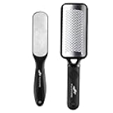 Fu Store 2 Pack Foot Files Callus Remover Stainless Steel Foot Rasp and Dual Sided Feet File Professional Scrubber Pedicure Tools Premium for Feet Care Remove Hard Skin