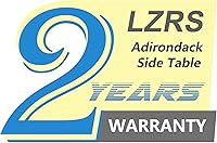 Vista 7 de LZRS Mesa Lateral Redonda Adirondack para Patio Mesa de Esquina, Mesas Laterales para Exteriores para Patio, Jardín, Piscina, Complemento