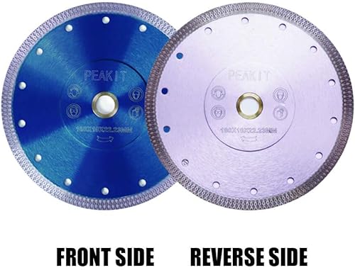 Miniatura 5 de Hoja de sierra para azulejos de 7 pulgadas, corte húmedo en seco, hoja de azulejos de diamante de porcelana de 7 pulgadas, disco de cuchilla de