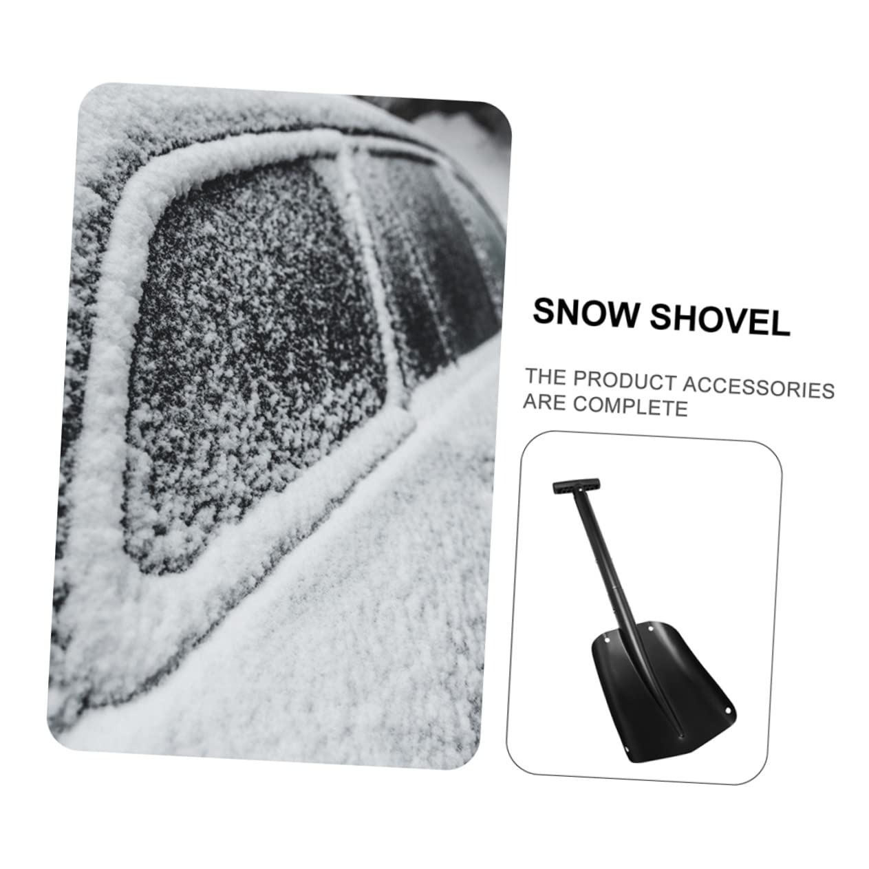 Abaodam Faltbare Schneeschaufel für Ergonomischer Abnehmbar und Platzsparend für Notfälle und Schneeräumung im Winter mit Stabiler Verbindung und Rutschfestem Design