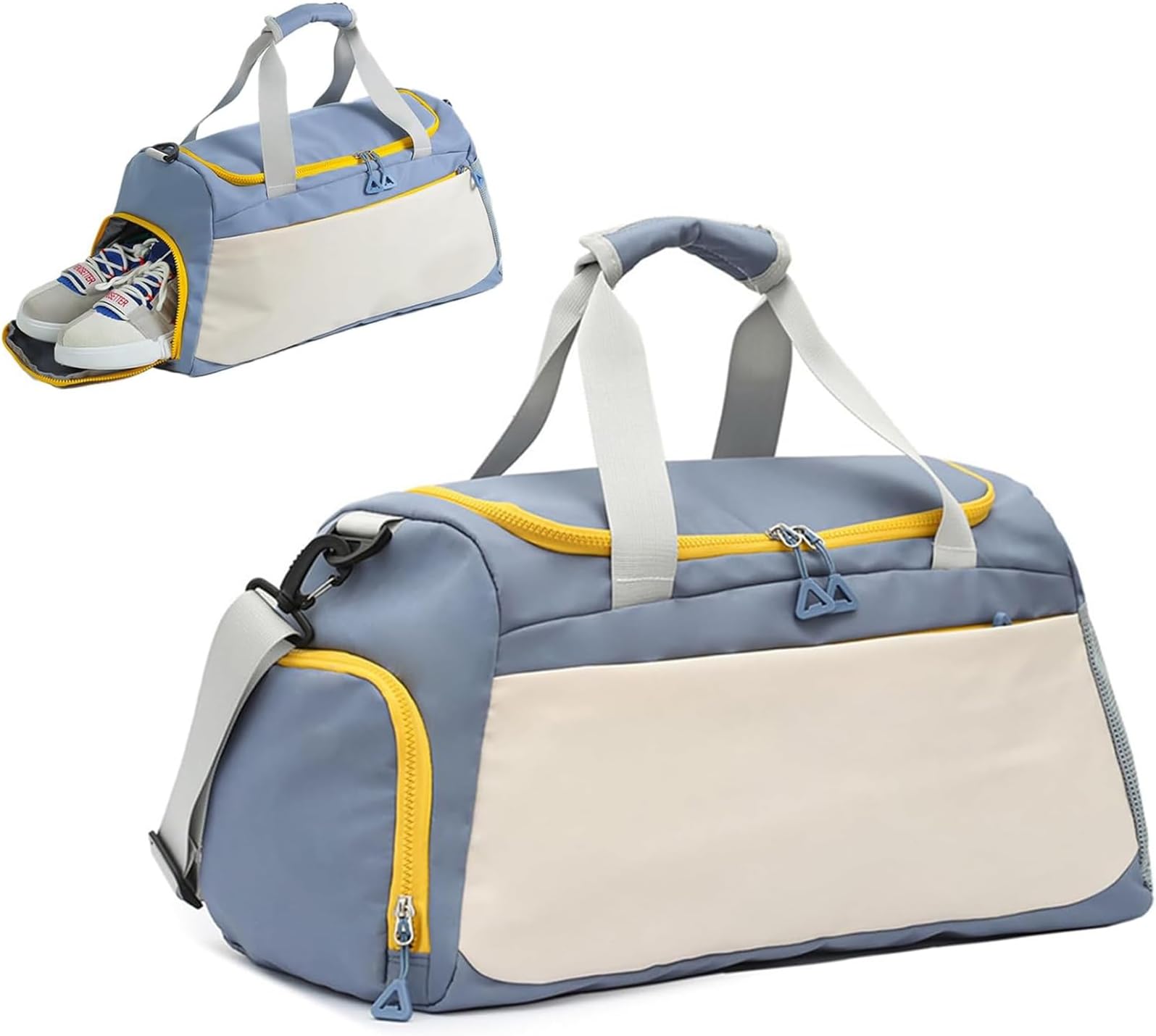 AnnuoYiSports Gym Bag,Waterproof Travel Duffel Bag With Wet Pocket And Shoe Compartment, 40L Gym Duffle Bag For Men And Women, Lightweight Workout Bag For Sports
