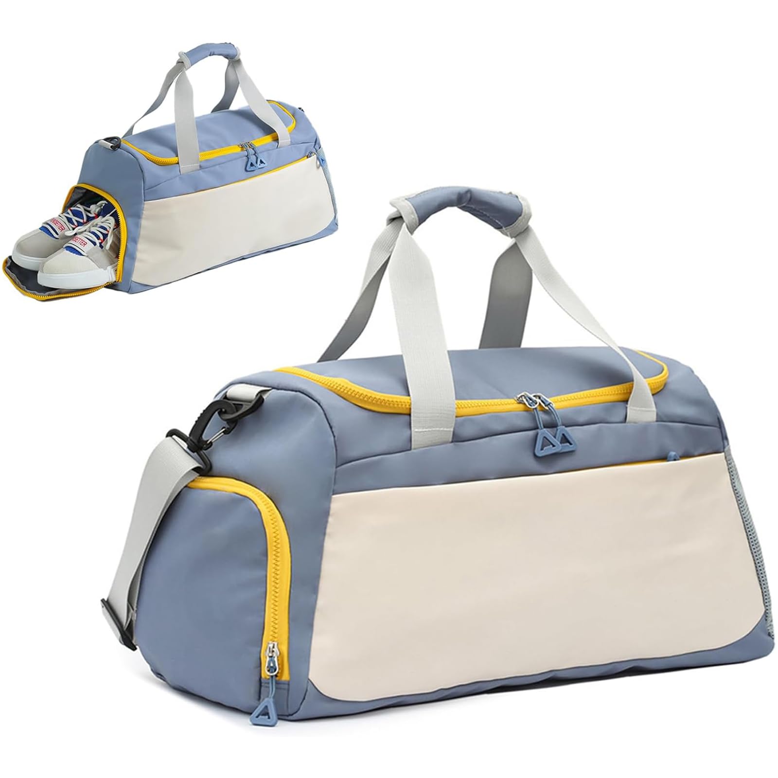 AnnuoYiSports Gym Bag,Waterproof Travel Duffel Bag With Wet Pocket And Shoe Compartment, 40L Gym Duffle Bag For Men And Women, Lightweight Workout Bag For Sports