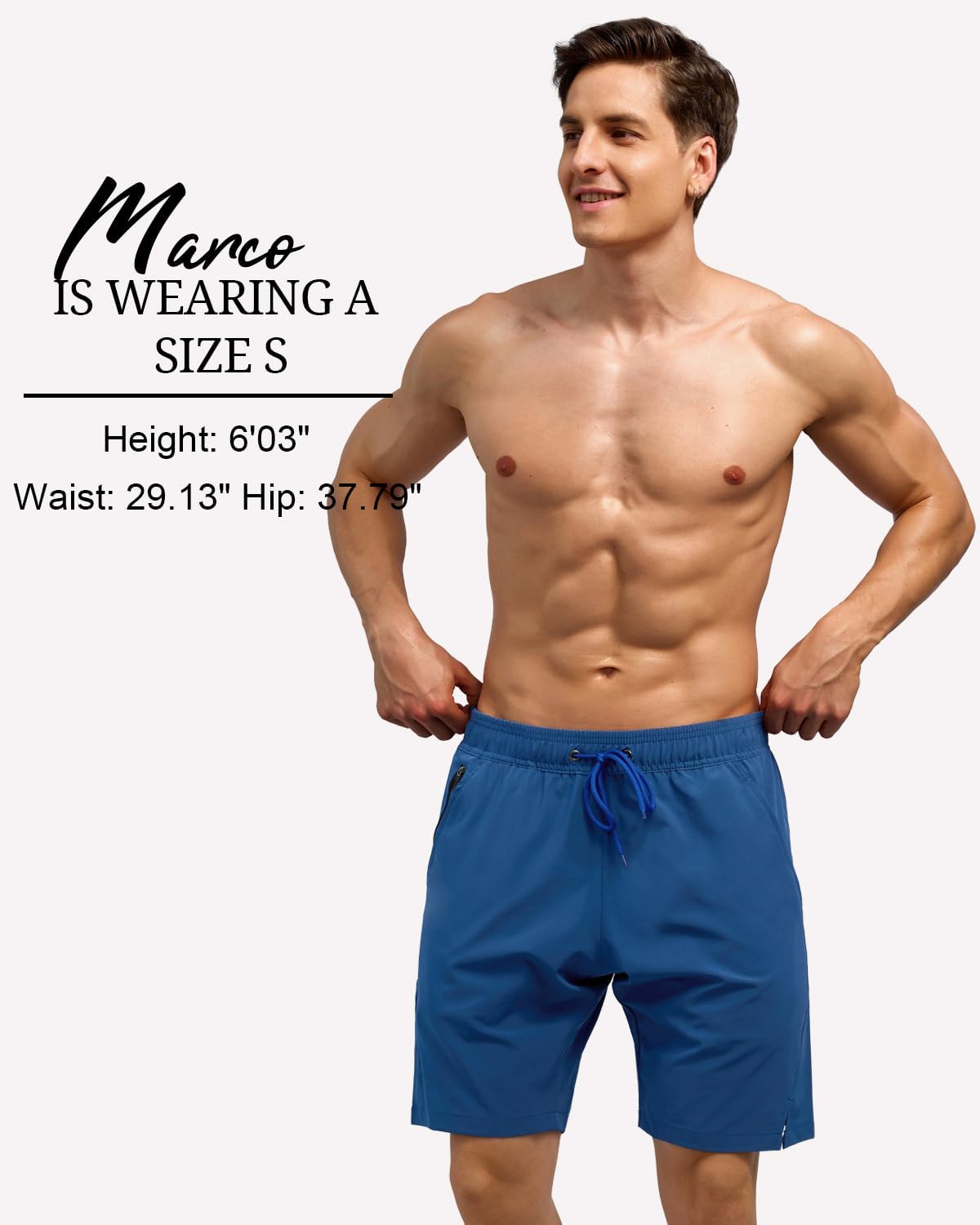 SILKWORLD Mens Swim Trunks Quick Dry Bathing Suit Board Swimming Shorts with Zipper Pockets and Compression Liner