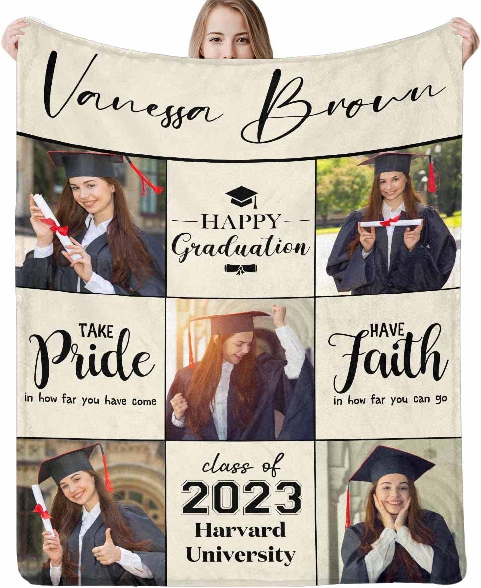 Artsadd Custom Graduation Blanket 2023 Name Personalized