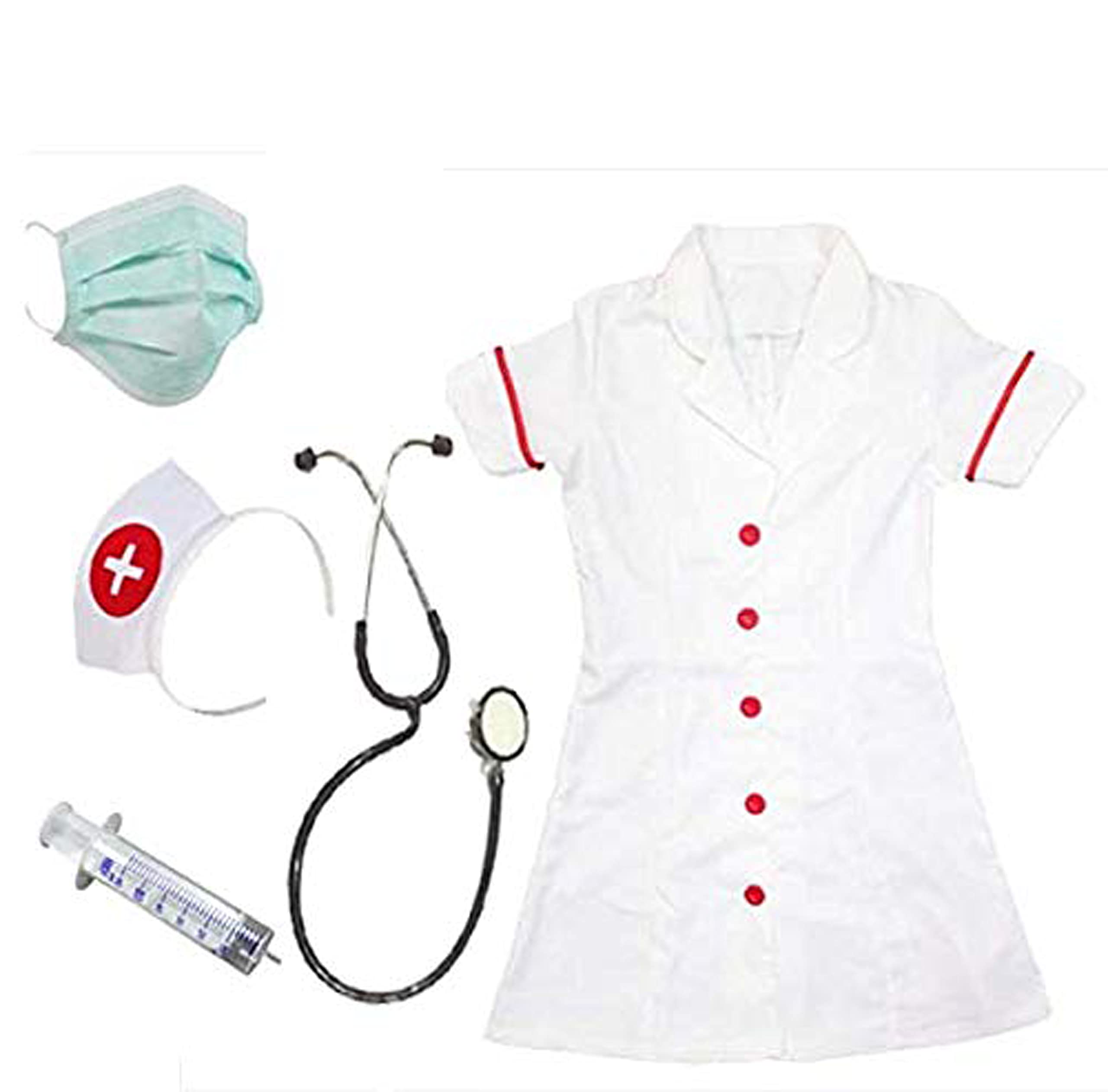 The GrowSome Polyester Kids Nurse Costume | Nurse Dress For Kids Girls| Nurse Costume For Kids Girl| Nurse Uniform For Kids For Birthday, Fancy Dress Competition (1-2 Years), White (B0C62H83FJ) Amazon Price History, Amazon Price Tracker
