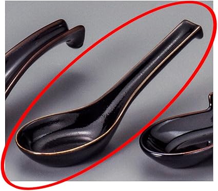 Amazon 黒柚子れんげ 15cm 48g 中華レンゲ 料亭 旅館 和食器 飲食店 おしゃれ 食器 業務用 せともの本舗 れんげ 通販