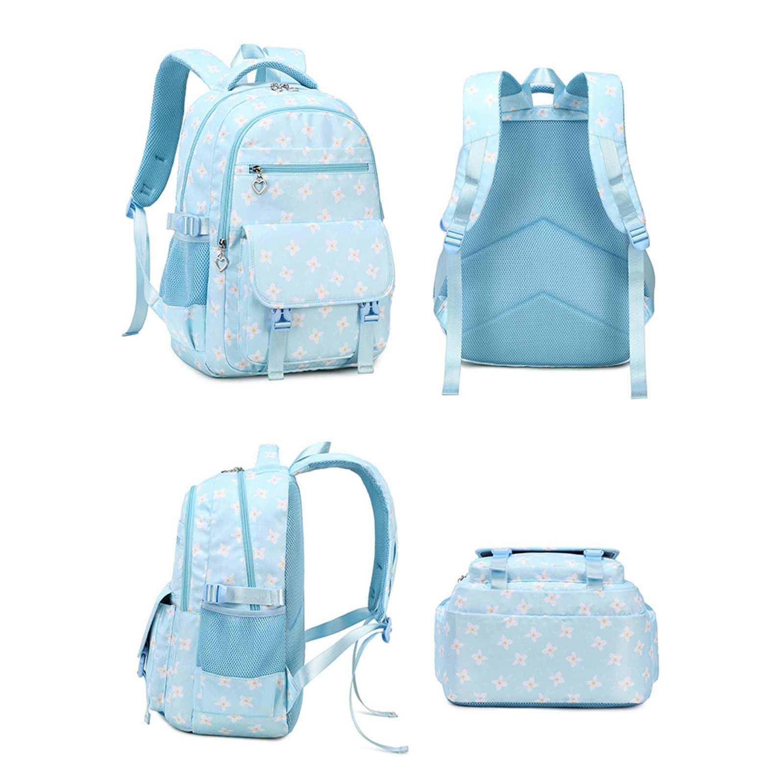 Juego de mochila escolar para niños con bolsa de almuerzo, estuche para lápices, mochila de 3 piezas, bolsa de gran capacidad para la escuela primaria, Blue, Talla única, Clásico