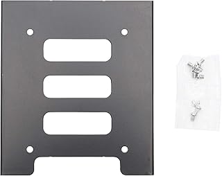 2.5=>3.5変換マウント 2.5インチHDD/SSD用 丈夫なスチール製 3.5インチベイ 3.5"マウンタ サイズ変換ブラケット ネジ付き ブラック