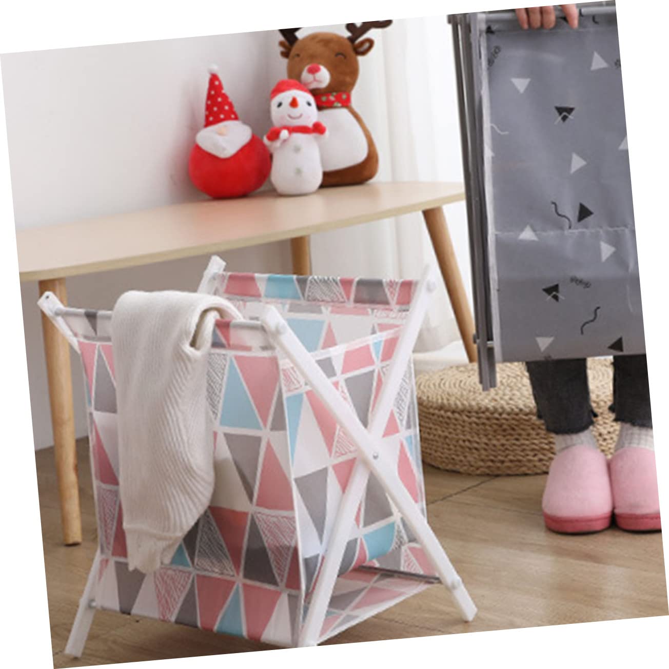 1pezzi Cesto per Vestiti Sporchi Pieghevole Portaabiti per Biancheria Organizer Capiente per Camera da Letto Bagno e Soggiorno