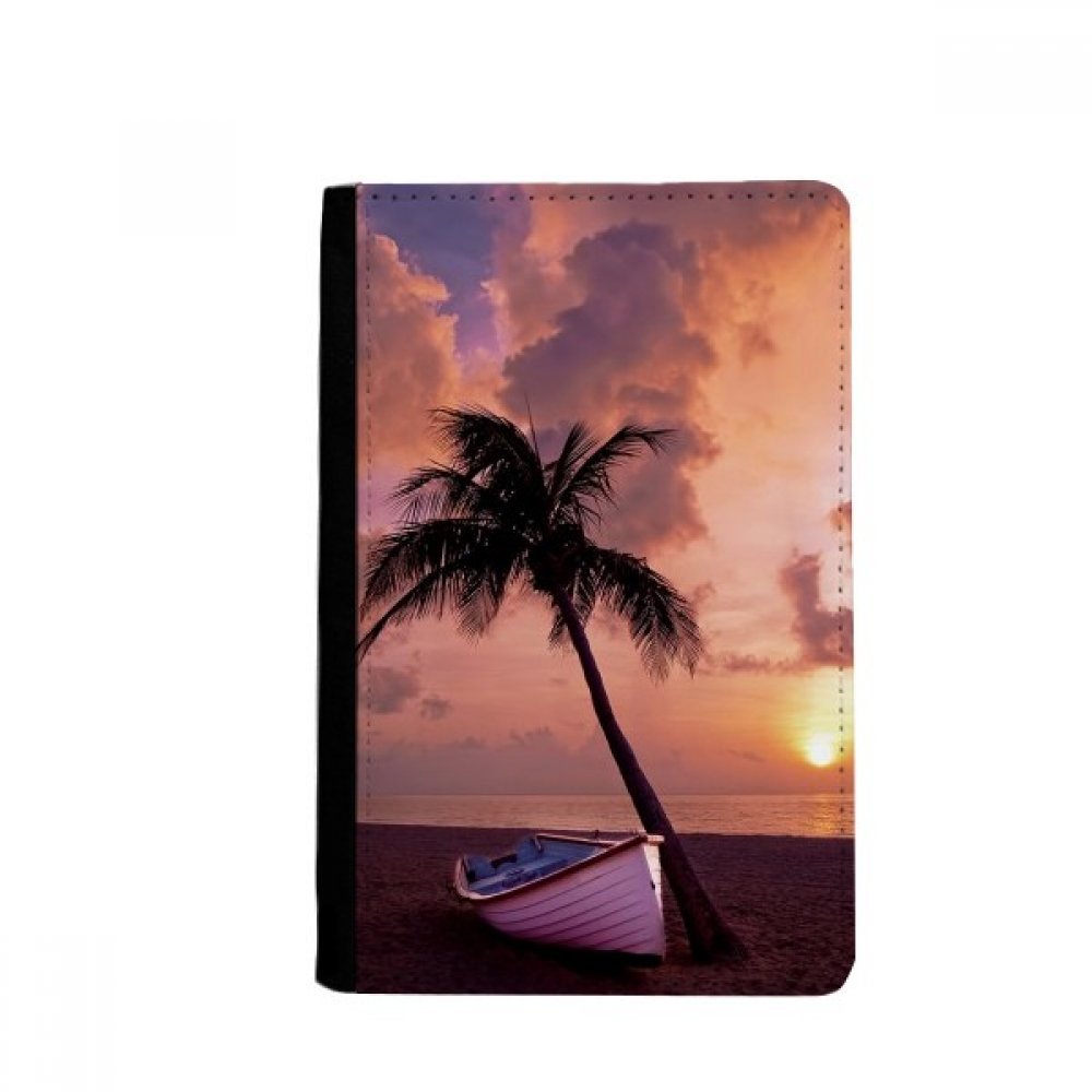 Ocean Sand Beach Boat Tree Picture Passport Holder Notecase Burse Wallet Cover Card Purse