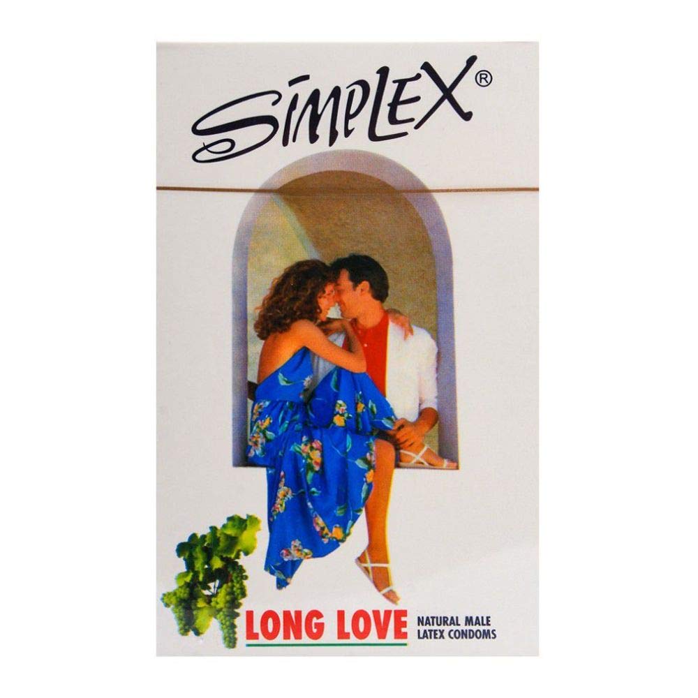 Simplex Long Love Natural Latex Condoms – Pack of 6
