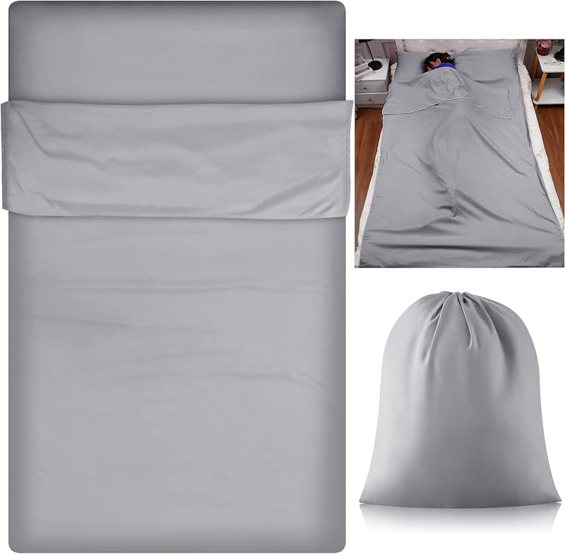 Saco reutilizável para dormir durante autobronzeamento Irenare, leve, cinza-prateado