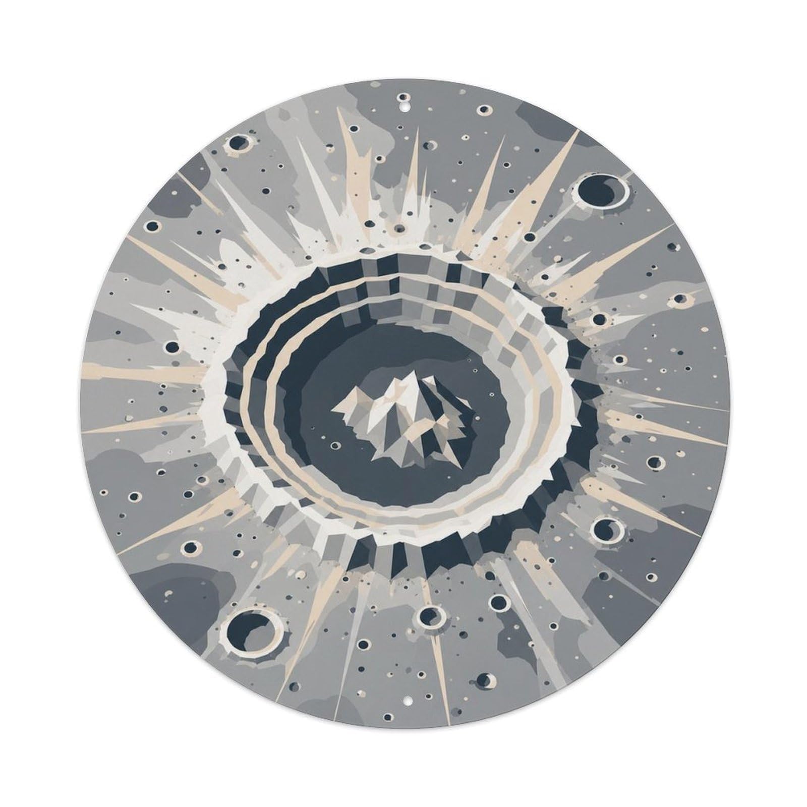 Celestial Orbit Moon Copernicus Crater Starscape Metal Tin Sign