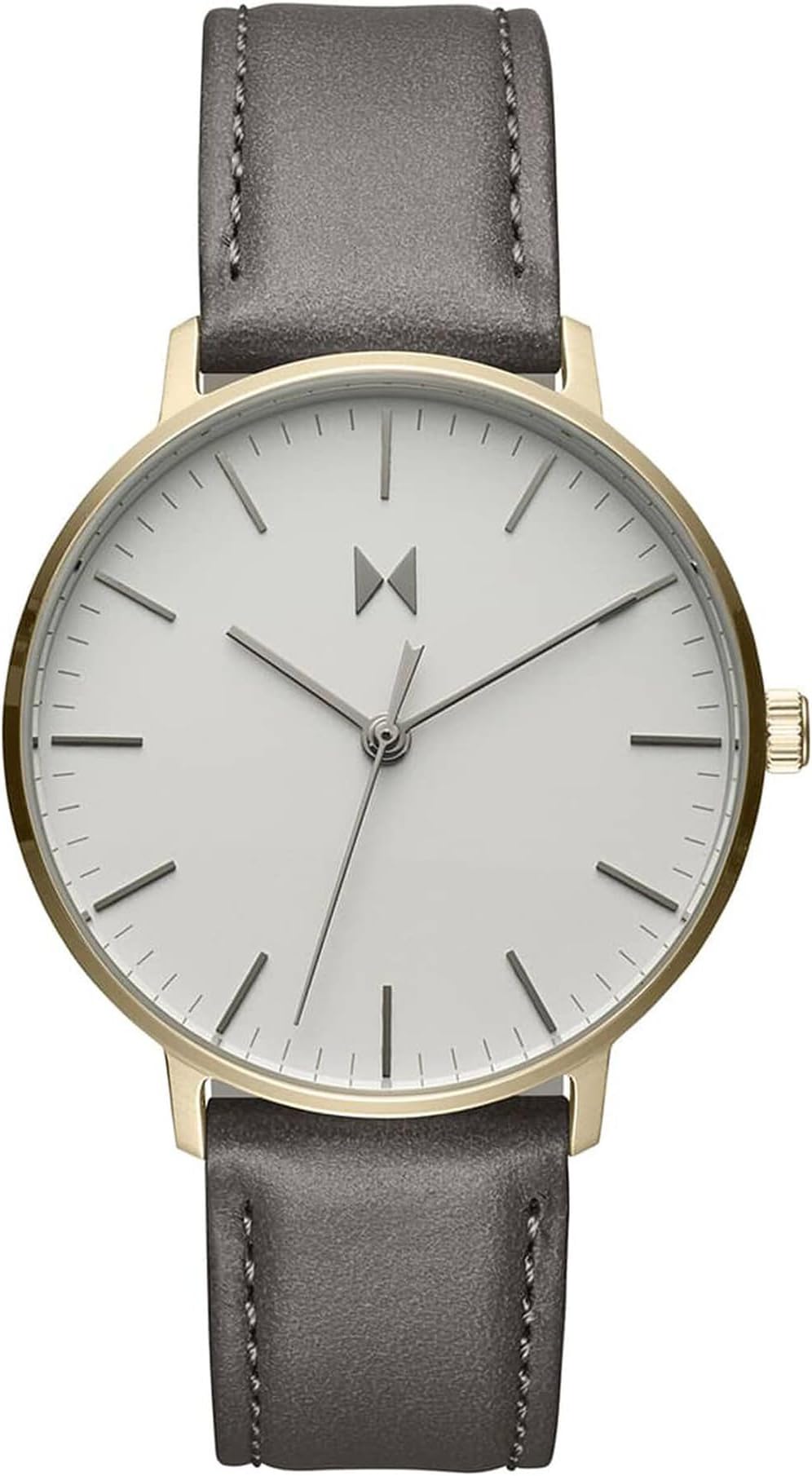 MVMT Legacy Slim Qtz Basic Slim Light Grey Round Dial & Band Women's Analog Watch|Grey Leather Material|Grey Color Band - 28000310-D