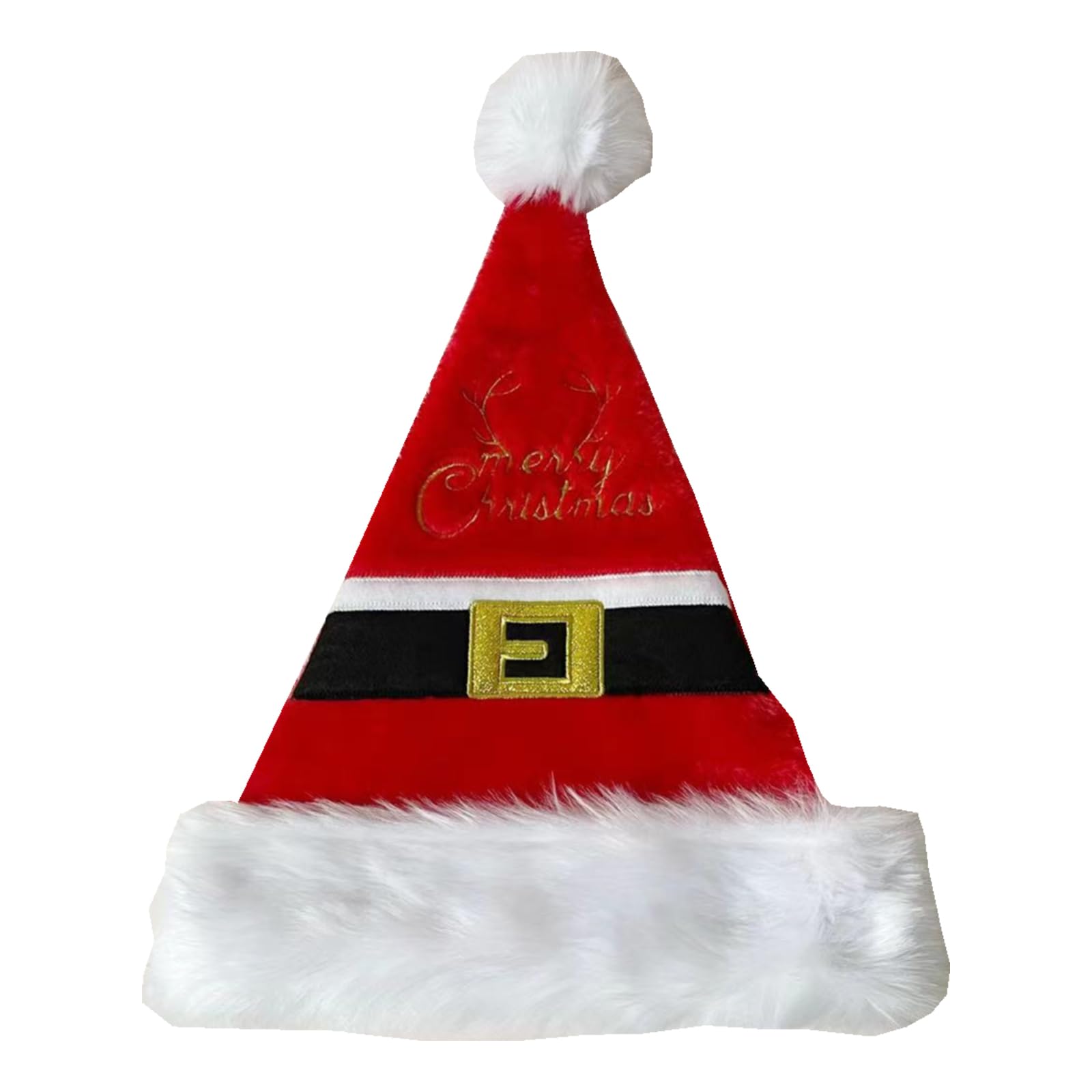 Xinsheinelry Christmas Hat for Holiday Event SantaClaus for Adult Children Embroidered Santa Prop Christmas and Family Gathering