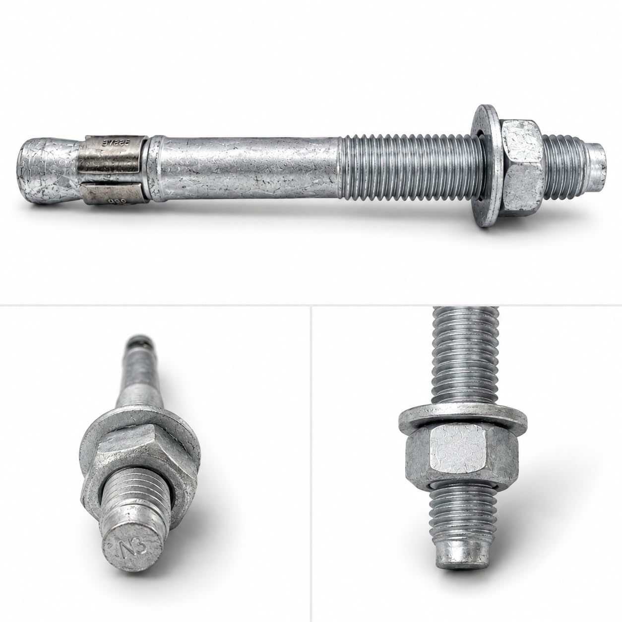 ESSVE Golden Anchor - Anclaje para resistencia pesada, galvanizado en caliente, HDG ETA, homologado, anclaje de expansión para hormigón y piedra natural (10, M16 x 322)